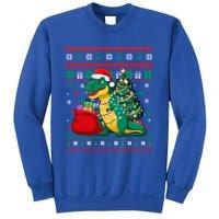 Ugly Christmas Snow Santa Hat Lights Snowflakes Trex Great Gift Sweatshirt