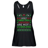 Ugly Christmas Sweaters Are Hot Overrated Funny Xmas Ladies Essential Flowy Tank