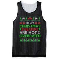 Ugly Christmas Sweaters Are Hot Overrated Funny Xmas Mesh Reversible Basketball Jersey Tank