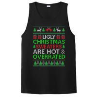 Ugly Christmas Sweaters Are Hot Overrated Funny Xmas PosiCharge Competitor Tank