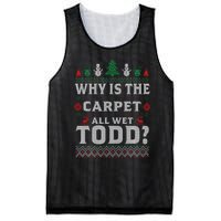 Ugly Christmas Sweater Why is the Carpet Wet Todd? Xmas Mesh Reversible Basketball Jersey Tank