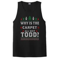 Ugly Christmas Sweater Why is the Carpet Wet Todd? Xmas PosiCharge Competitor Tank