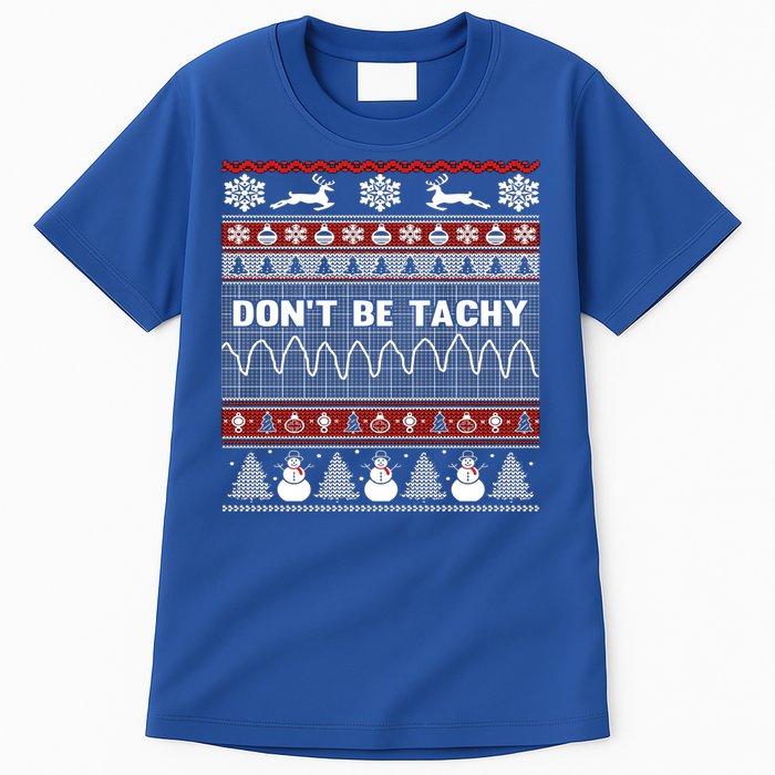 Ugly Christmas Sweater For Nurse Healthcare Ambulance Gift Tall T-Shirt