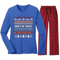 Ugly Christmas Sweater For Nurse Healthcare Ambulance Gift Women's Long Sleeve Flannel Pajama Set 