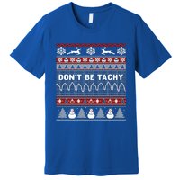 Ugly Christmas Sweater For Nurse Healthcare Ambulance Gift Premium T-Shirt