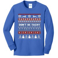 Ugly Christmas Sweater For Nurse Healthcare Ambulance Gift Kids Long Sleeve Shirt