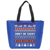 Ugly Christmas Sweater For Nurse Healthcare Ambulance Gift Zip Tote Bag