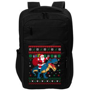 Ugly Christmas Snow Santa Hat Lights Snowflakes Trex Funny Gift Impact Tech Backpack