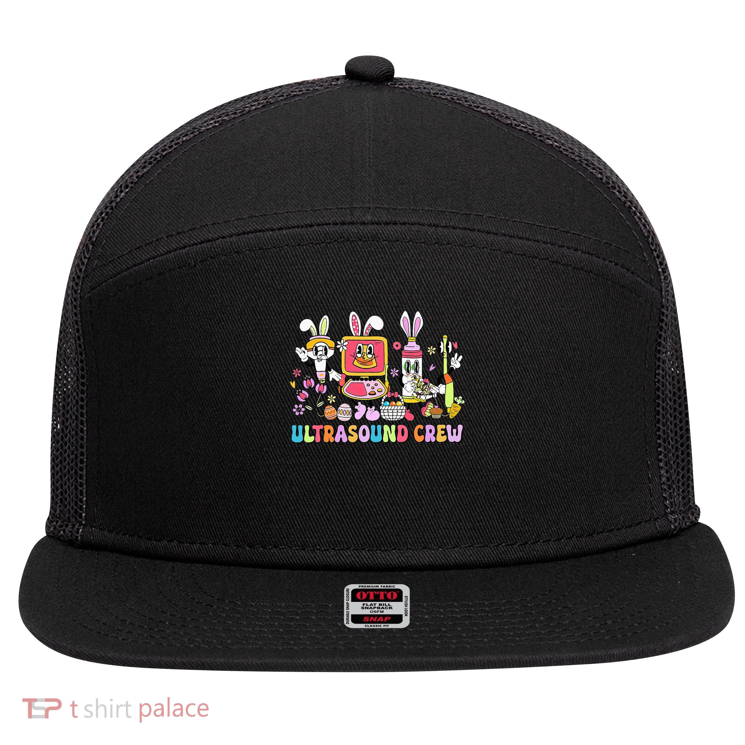 Ultrasound Crew Sonographer Easter Sonographer Tech Mfm Ob 7 Panel Mesh Trucker Snapback Hat