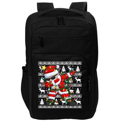 Ugly Christmas Sweater Dabbing Santa Meaningful Gift Impact Tech Backpack