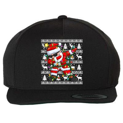 Ugly Christmas Sweater Dabbing Santa Meaningful Gift Wool Snapback Cap