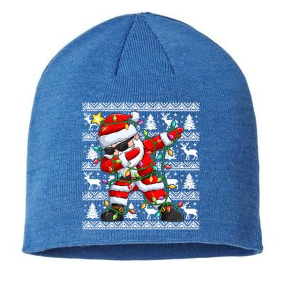 Ugly Christmas Sweater Dabbing Santa Meaningful Gift Sustainable Beanie