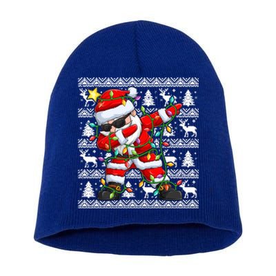 Ugly Christmas Sweater Dabbing Santa Meaningful Gift Short Acrylic Beanie