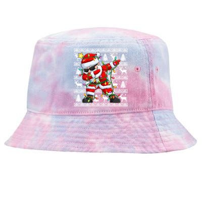 Ugly Christmas Sweater Dabbing Santa Meaningful Gift Tie-Dyed Bucket Hat