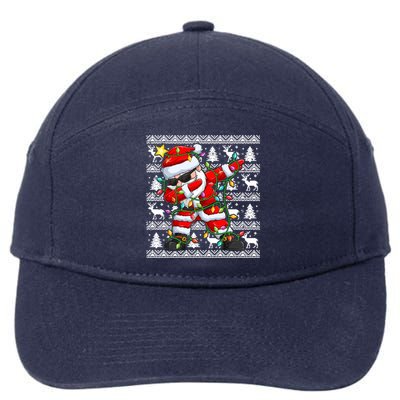 Ugly Christmas Sweater Dabbing Santa Meaningful Gift 7-Panel Snapback Hat