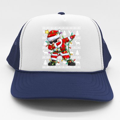 Ugly Christmas Sweater Dabbing Santa Meaningful Gift Trucker Hat