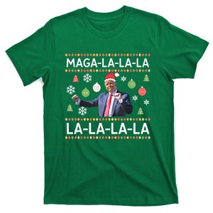 Ugly Christmas Sweater Funny Donald Trump. Maga La La La Xmas Gift T-Shirt