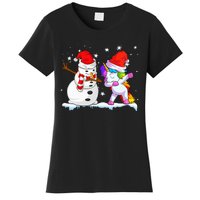 Unicorn Christmas Santa Hat Snowman Women's T-Shirt