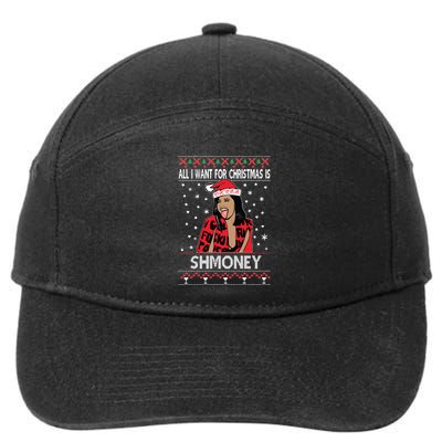 Ugly Christmas Sweater Cardi B All I Want For Christmas Is Shmoney 7-Panel Snapback Hat