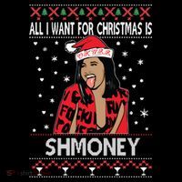 Ugly Christmas Sweater Cardi B All I Want For Christmas Is Shmoney Drawstring Bag