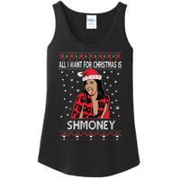 Ugly Christmas Sweater Cardi B All I Want For Christmas Is Shmoney Ladies Essential Tank