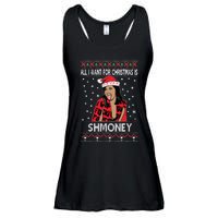 Ugly Christmas Sweater Cardi B All I Want For Christmas Is Shmoney Ladies Essential Flowy Tank