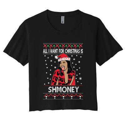 Ugly Christmas Sweater Cardi B All I Want For Christmas Is Shmoney Crop Top