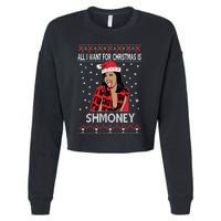 Ugly Christmas Sweater Cardi B All I Want For Christmas Is Shmoney Cropped Pullover Crew