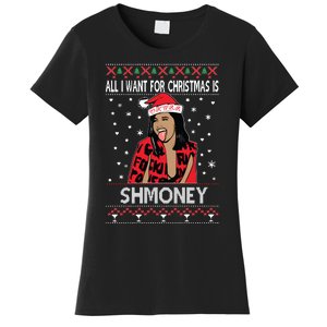 Ugly Christmas Sweater Cardi B All I Want For Christmas Is Shmoney Women's T-Shirt