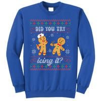 Ugly Christmas Sweater Funny Nurse Did You Try Icing It Gift Sweatshirt