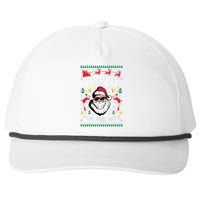 Ugly Christmas Sweater Santa Claus I Do It For The Hos Snapback Five-Panel Rope Hat