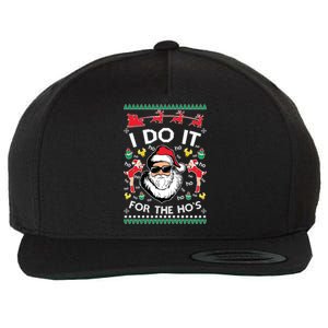 Ugly Christmas Sweater Santa Claus I Do It For The Hos Wool Snapback Cap