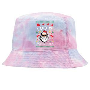 Ugly Christmas Sweater Santa Claus I Do It For The Hos Tie-Dyed Bucket Hat