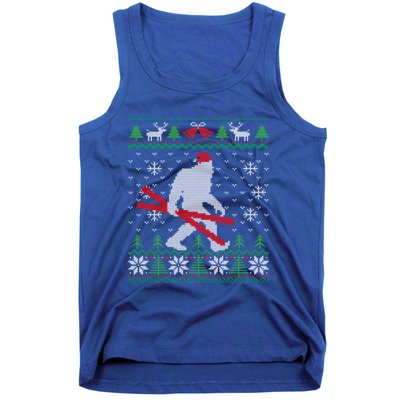 Ugly Christmas Sasquatch Ski Cool Gift Skiing Gift Cool Gift Tank Top