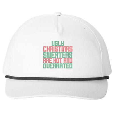 Ugly Christmas Sweaters Are Hot And Overrated Snapback Five-Panel Rope Hat