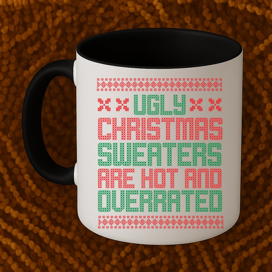 Ugly Christmas Sweaters Are Hot And Overrated Mug
