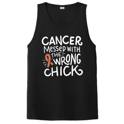 Uterine Cancer Survivor Fight Endometrial Chemo Gift Ribbon Gift PosiCharge Competitor Tank