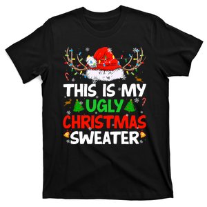 Ugly Christmas Sweater Xmas Santa Reindeer T-Shirt