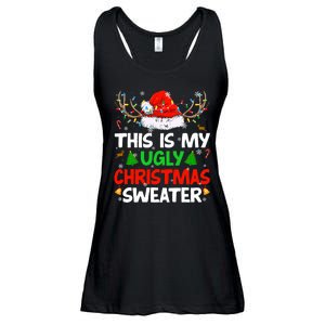 Ugly Christmas Sweater Xmas Santa Reindeer Ladies Essential Flowy Tank