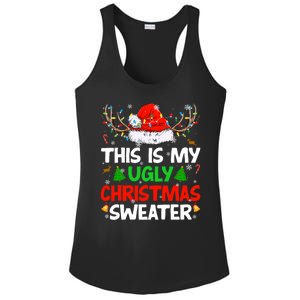 Ugly Christmas Sweater Xmas Santa Reindeer Ladies PosiCharge Competitor Racerback Tank