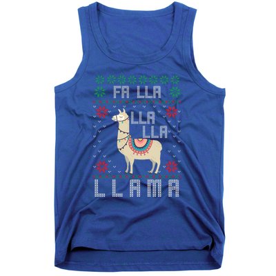 Ugly Christmas Sweater Llama Funny Holiday Funny Gift Tank Top