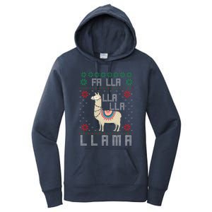 Ugly Christmas Sweater Llama Funny Holiday Funny Gift Women's Pullover Hoodie