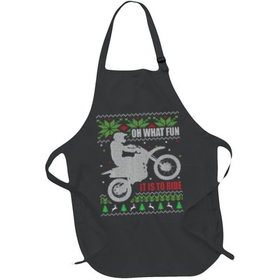 Ugly Christmas Sweater Dirt Bike Motorcycle Motocross Biker Apron