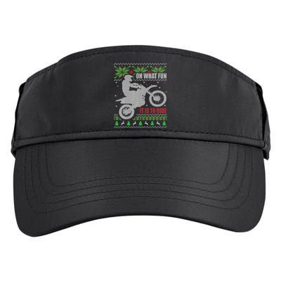 Ugly Christmas Sweater Dirt Bike Motorcycle Motocross Biker Adult Drive Performance Visor