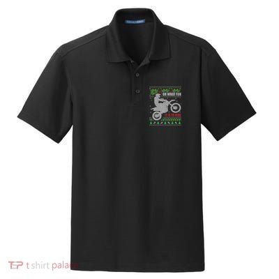 Ugly Christmas Sweater Dirt Bike Motorcycle Motocross Biker Dry Zone Grid Polo