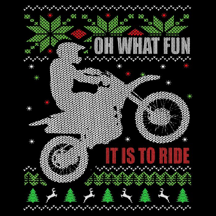 Ugly Christmas Sweater Dirt Bike Motorcycle Motocross Biker 16 in Basic Backpack