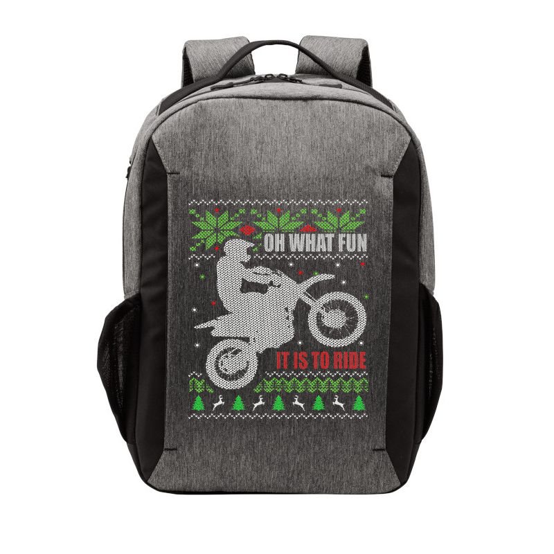 Ugly Christmas Sweater Dirt Bike Motorcycle Motocross Biker Vector Backpack