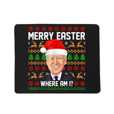 Ugly Christmas Sweater Happy Easter Joe Biden Funny Xmas Mousepad