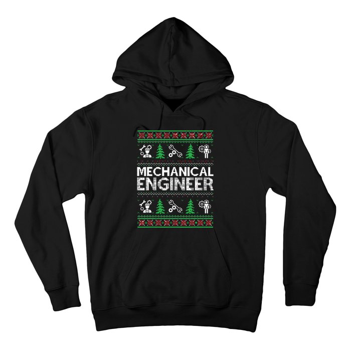 Ugly Christmas Sweaters Matching Mechanical Engineer Holiday Hoodie