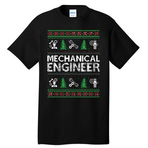 Ugly Christmas Sweaters Matching Mechanical Engineer Holiday Tall T-Shirt